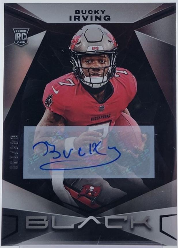 Bucky Irving #115 Football Cards 2024 Panini Black Rookies Autograph