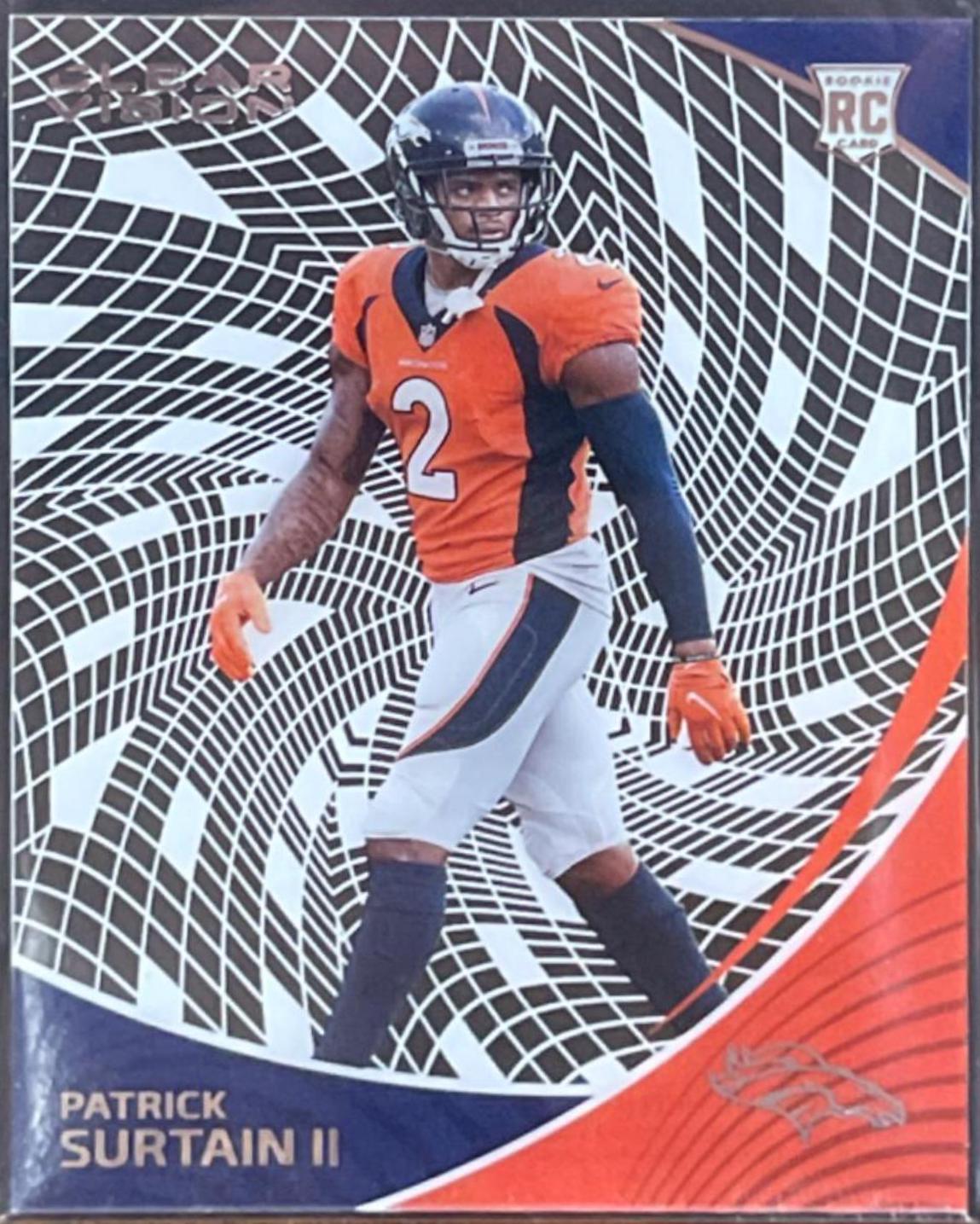 Patrick Surtain II #CVR-8 Football Cards 2021 Panini Chronicles Clear Vision Rookies