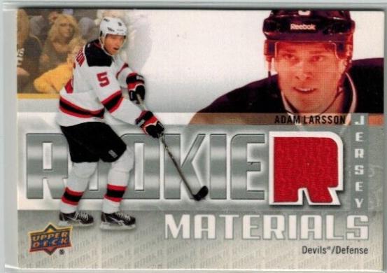 Adam Larsson #RM-AL Hockey Cards 2011 Upper Deck Rookie Materials