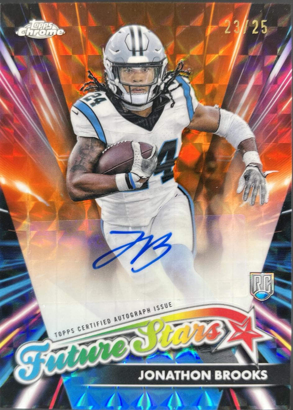 Jonathon Brooks #FSA-JB Football Cards 2024 Topps Chrome Future Stars Autograph
