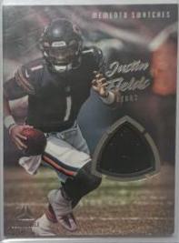 Justin Fields #MSW-JFI Football Cards 2022 Panini Luminance Memento Swatches