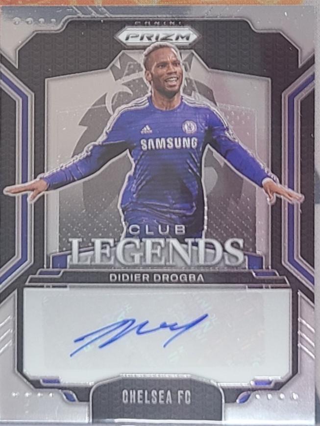 Didier Drogba #1 Soccer Cards 2024 Panini Prizm Premier League Club Legends Signatures
