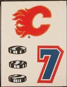 Calgary Flames #18 Hockey Cards 1985 Topps Stickers