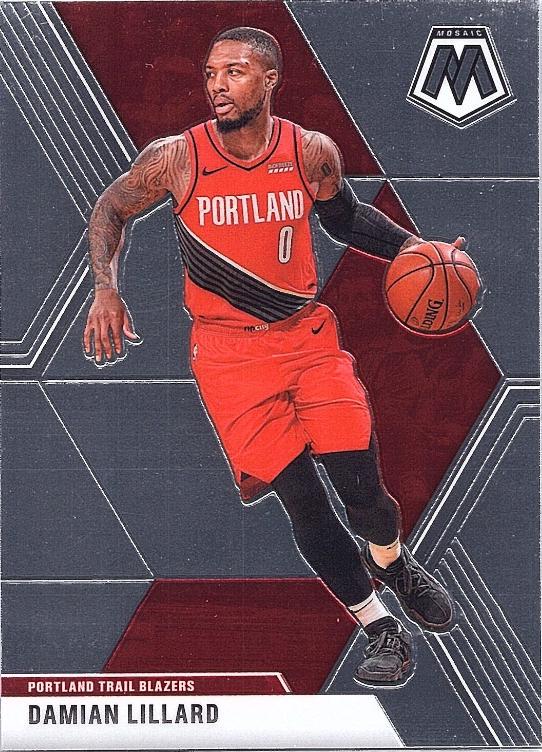 Damian Lillard #5 Basketball Cards 2019 Panini Mosaic