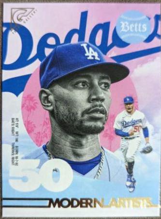 Mookie Betts #MA-19 Baseball Cards 2022 Topps Gallery Modern Artists