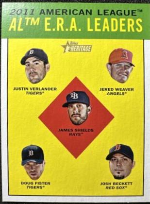 AL ERA Leaders #6 Baseball Cards 2012 Topps Heritage