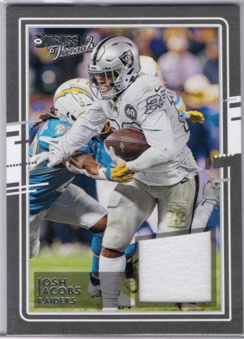 Josh Jacobs #9 Football Cards 2020 Panini Donruss Threads