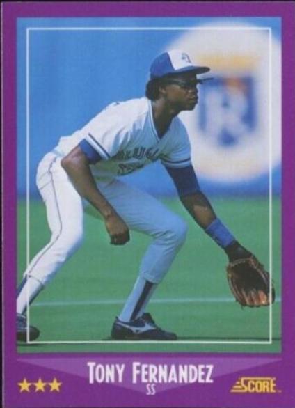 Tony Fernandez #20 Baseball Cards 1988 Score Glossy