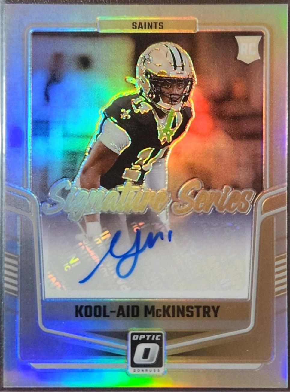 Kool-Aid McKinstry #SSH-KMY Football Cards 2024 Panini Donruss Optic Signature Series Holo