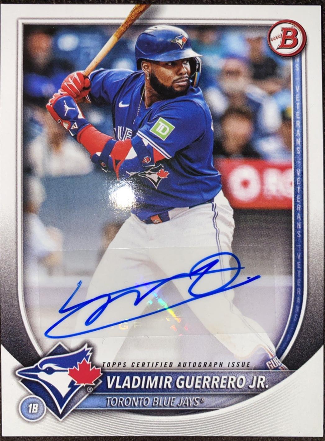 Vladimir Guerrero Jr. #PRV-VG 2025 Bowman Rookie & Veteran Autograph Baseball