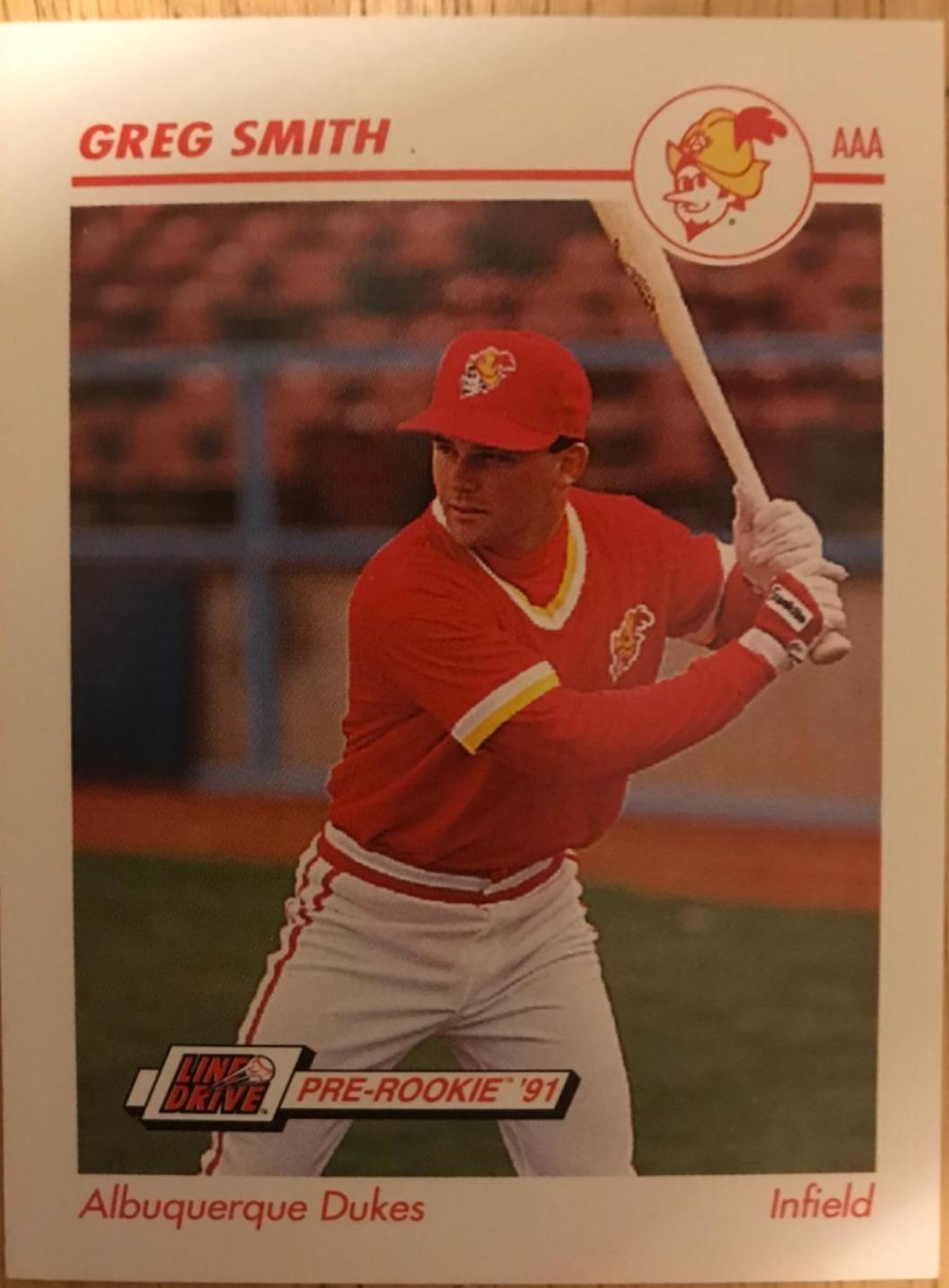 Greg Smith #20 Baseball Cards 1991 Impel Line Drive