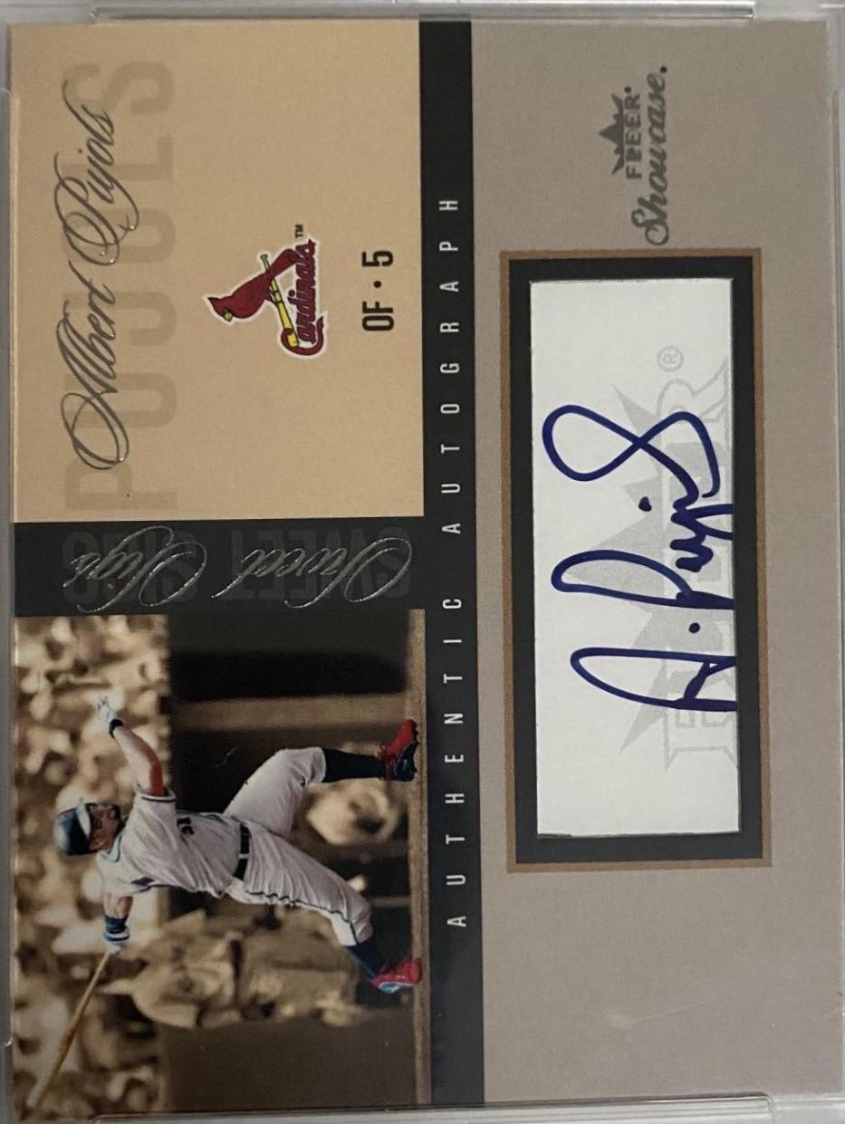 Albert Pujols #4 Baseball Cards 2004 Fleer Showcase Sweet Sigs