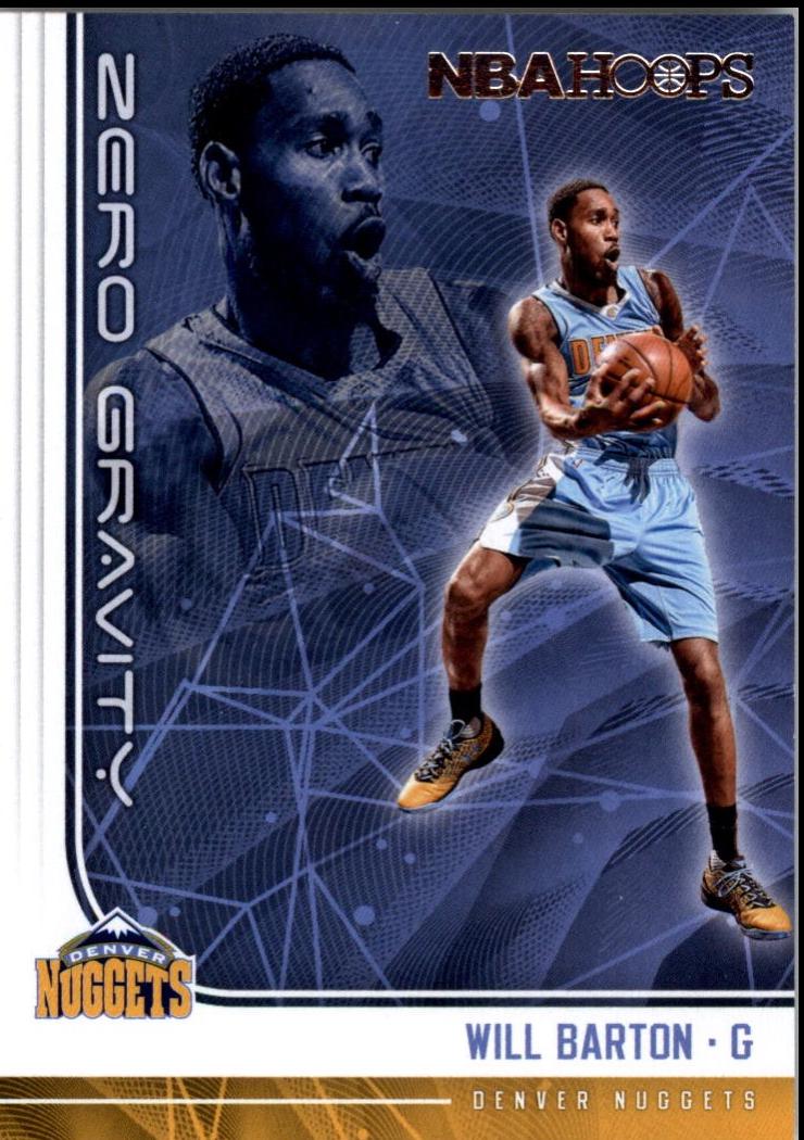 Will Barton #4 Basketball Cards 2017 Panini Hoops Zero Gravity