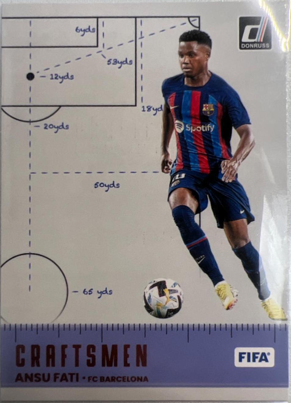 Ansu Fati #8 Soccer Cards 2022 Panini Donruss Craftsmen