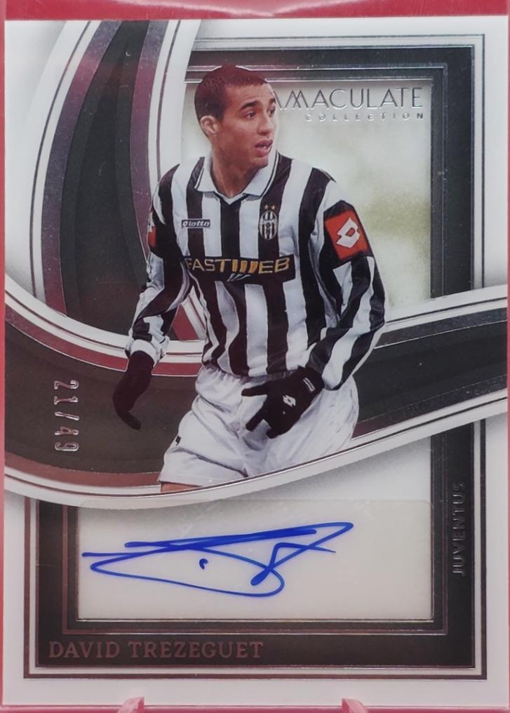 David Trezeguet #28 Soccer Cards 2023 Panini Immaculate Shadowbox Signature