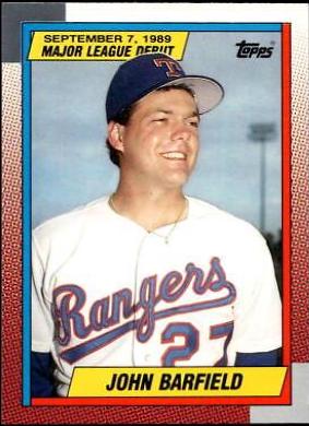 John Barfield #8 Baseball Cards 1990 Topps Major League Debut