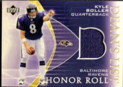 Kyle Boller ##DL-BO Football Cards 2003 Upper Deck Honor Roll Dean's List Jersey