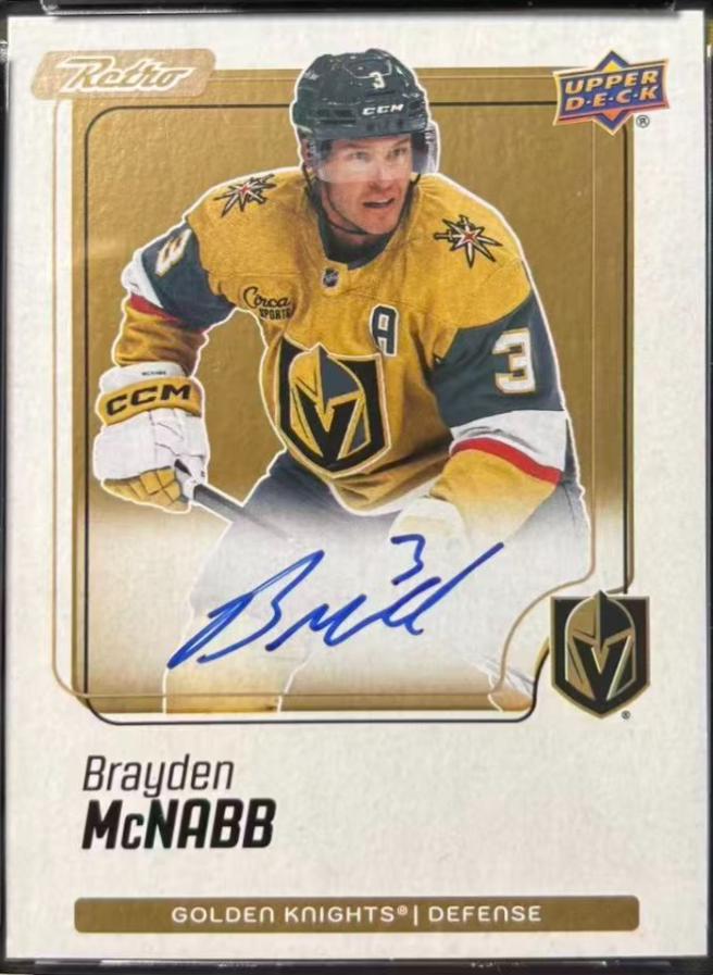 Brayden McNabb #RA-BR 2025 Upper Deck Clear Cut Retro Autograph Hockey
