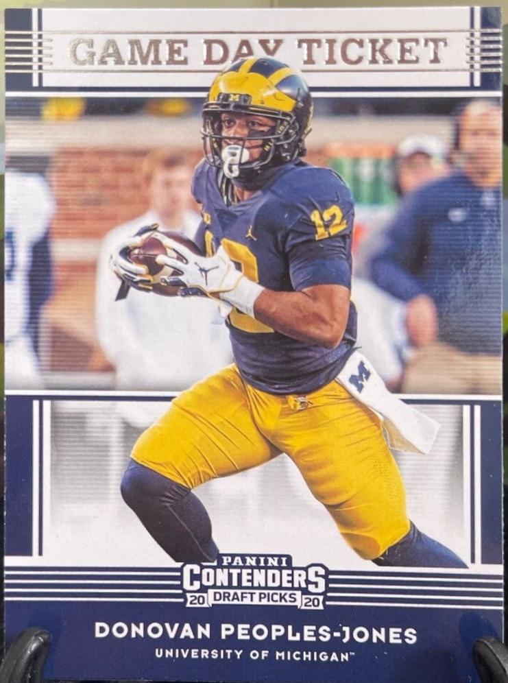 Donovan Peoples-Jones #25 Football Cards 2020 Panini Contenders Draft Picks Game Day Ticket