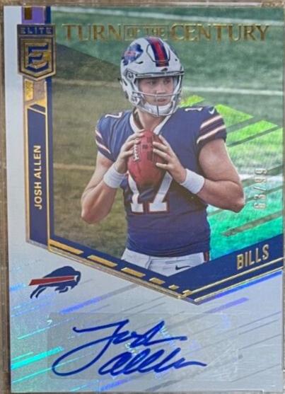 Josh Allen #4 Football Cards 2018 Panini Donruss Elite Turn of the Century Autograph