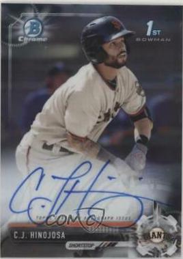 C.J. Hinojosa #CPA-CH 2017 Bowman Prospect Autographs Baseball