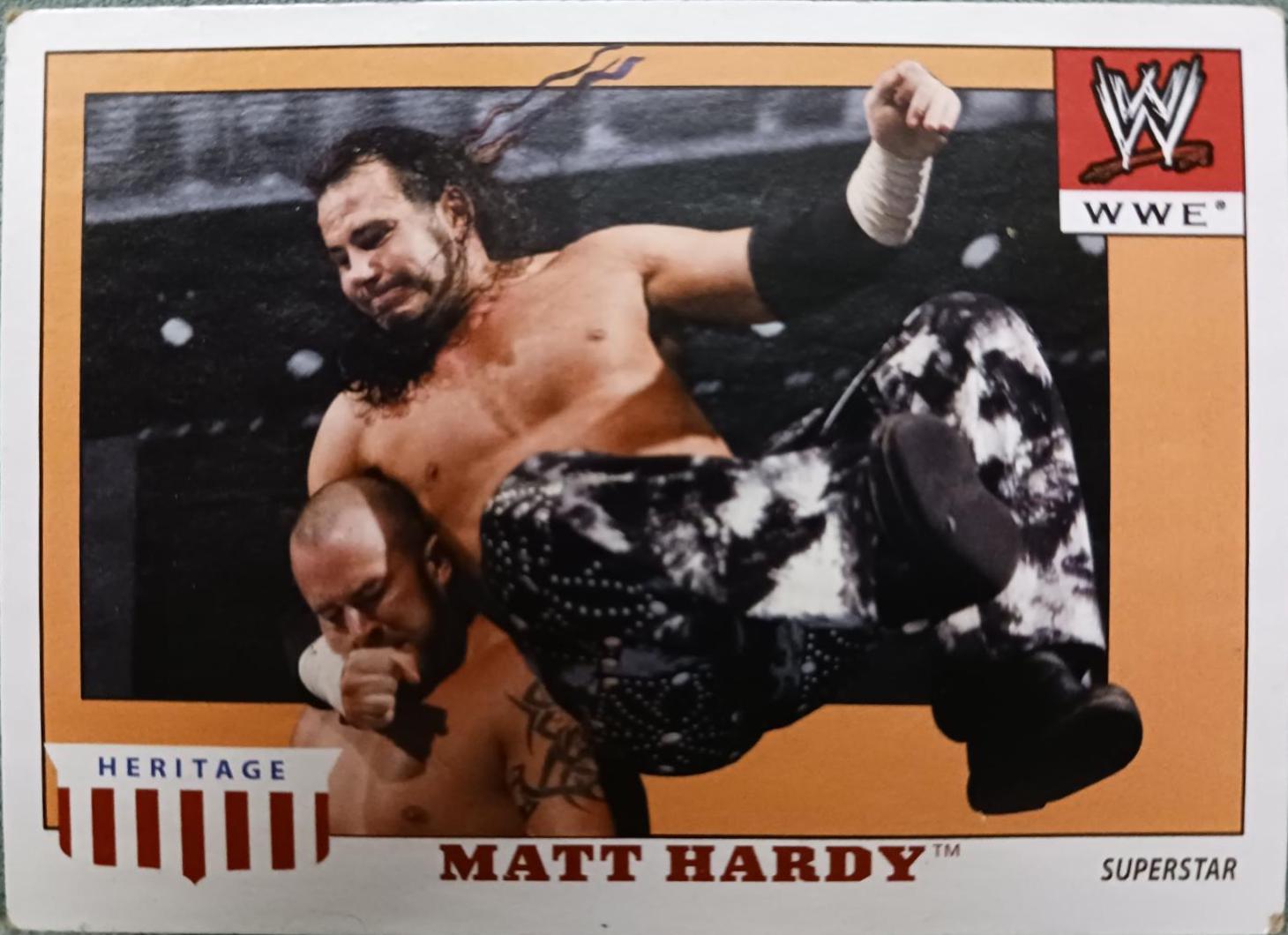 Matt Hardy #34 Wrestling Cards 2008 Topps Heritage IV WWE
