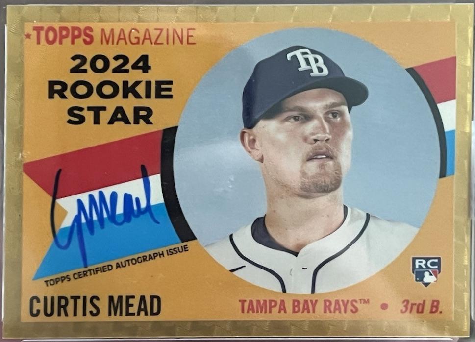 Curtis Mead #RSSA-CM2 Baseball Cards 2024 Topps Transcendent Collection 1960 Rookie Stars Superfractor Autograph