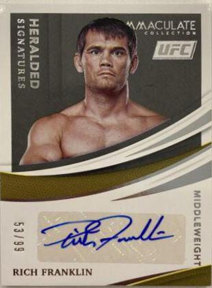 Rich Franklin Ufc Cards 2021 Panini Immaculate UFC Heralded Signatures