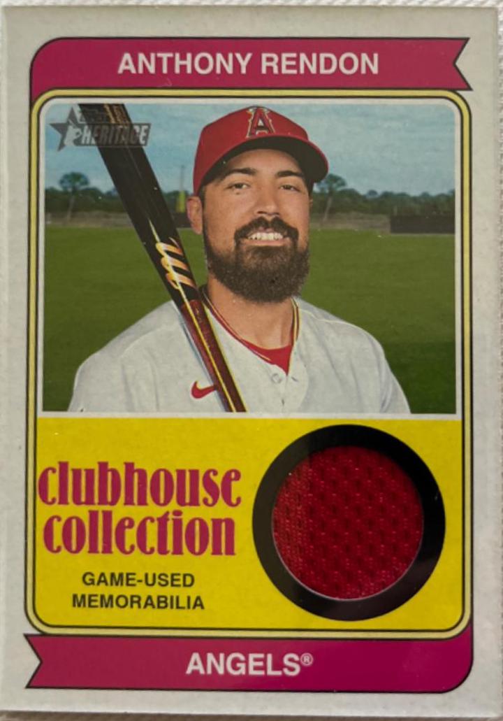 Anthony Rendon #CCR-AR Baseball Cards 2023 Topps Heritage Clubhouse Collection Relics High Number