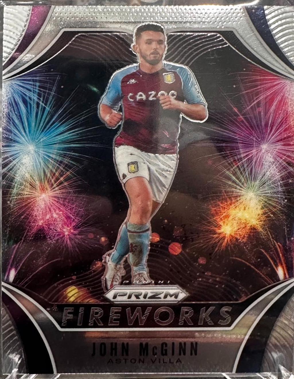 John McGinn #19 Soccer Cards 2019 Panini Prizm Premier League Fireworks