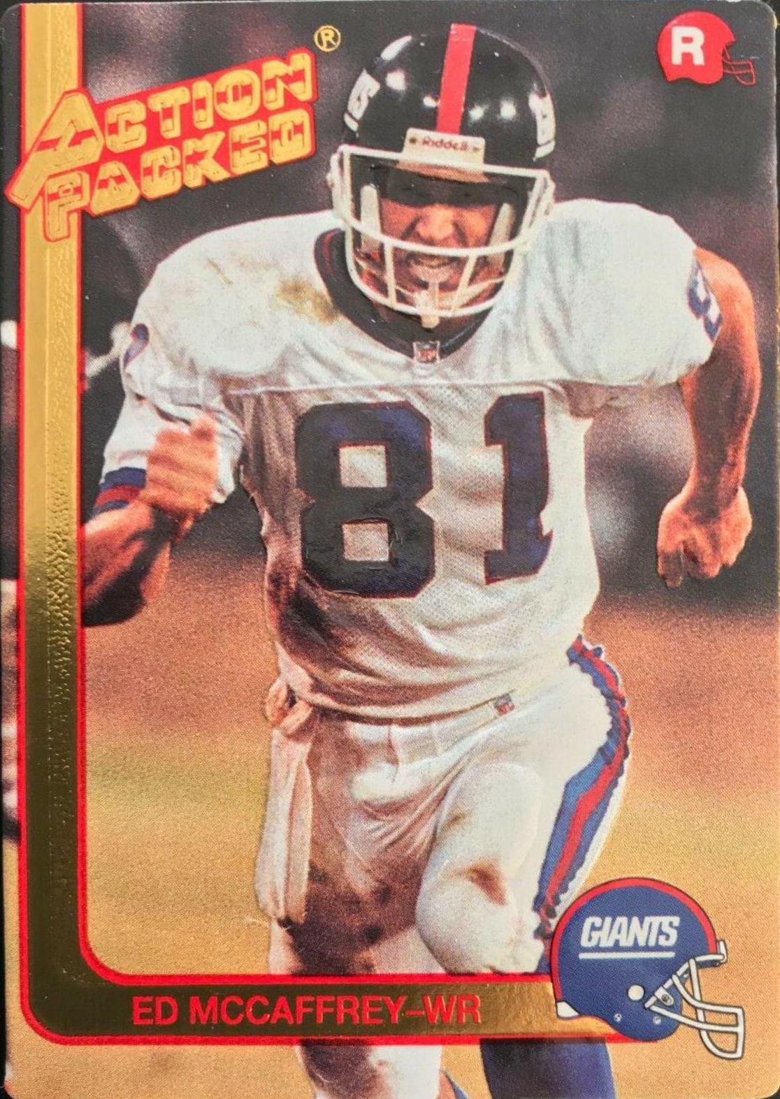 Ed McCaffrey #23 Football Cards 1991 Action Packed Rookie Update