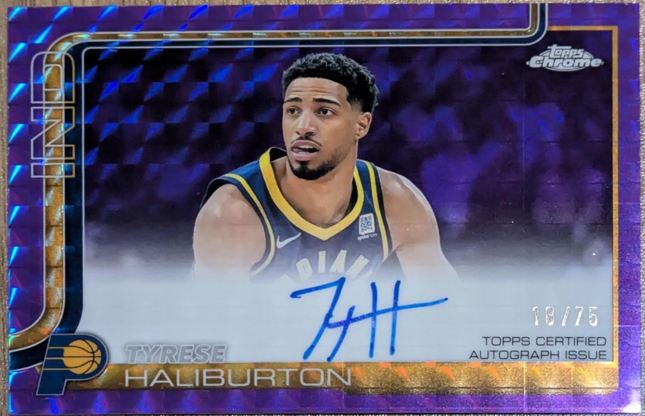 Tyrese Haliburton [Refractor Geometric Purple] #TCA-TH