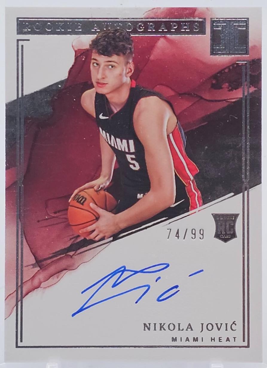 Nikola Jovic #RA-NKJ 2022 Panini Impeccable Rookie Autograph Basketball