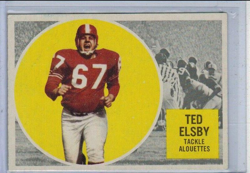 Ted Elsby #41 Football Cards 1960 Topps CFL