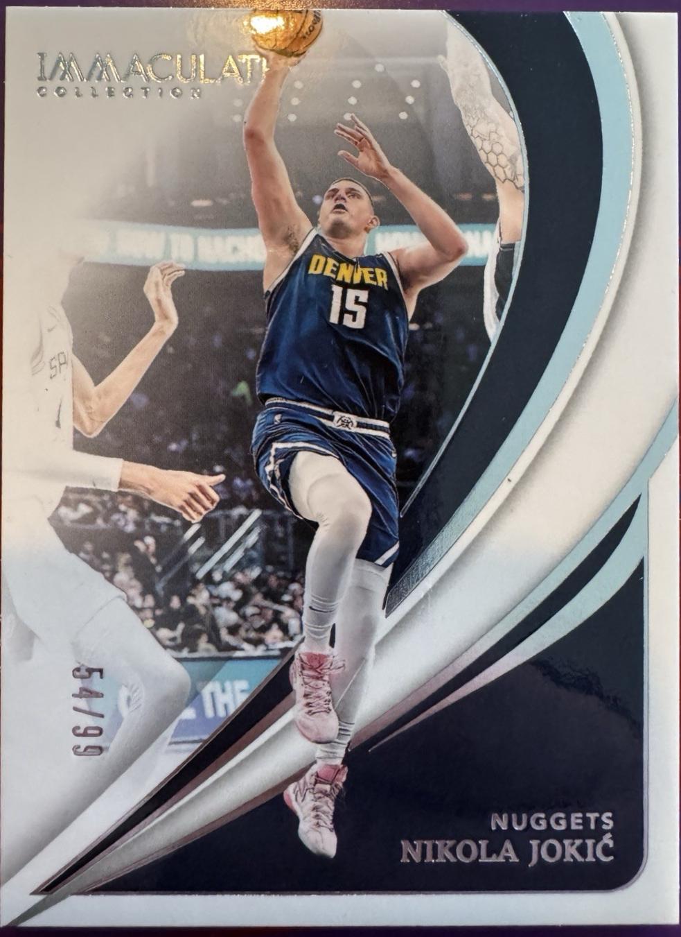 Nikola Jokic #77 Basketball Cards 2023 Panini Immaculate
