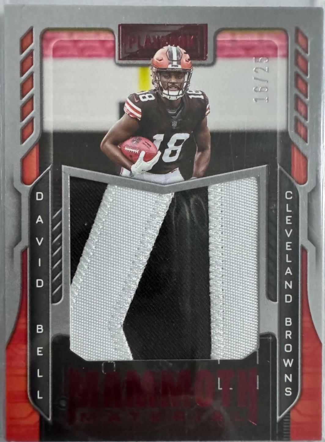David Bell #MM-31 Football Cards 2022 Panini Playbook Mammoth Material
