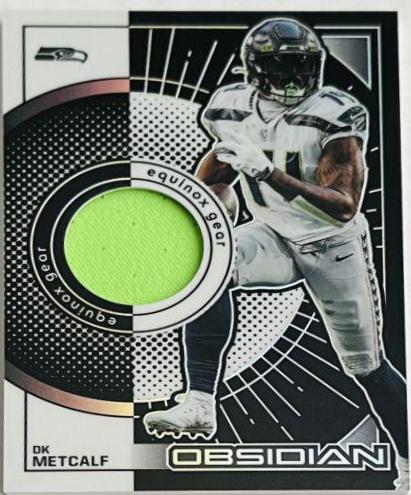 DK Metcalf #EG-DKM Football Cards 2022 Panini Obsidian Equinox Gear