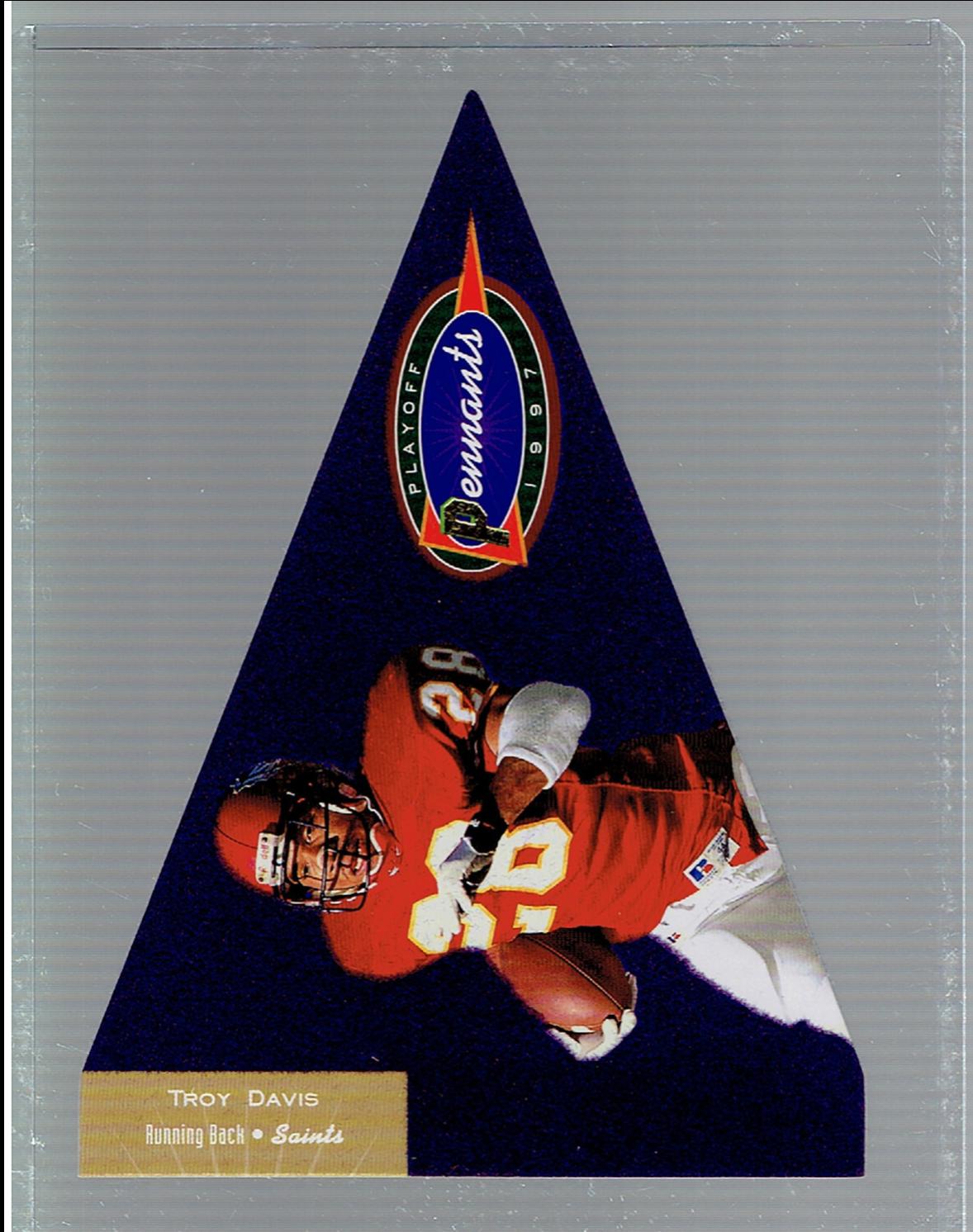 Troy Davis #77 1997 Playoff Absolute Beginnings Pennants Football