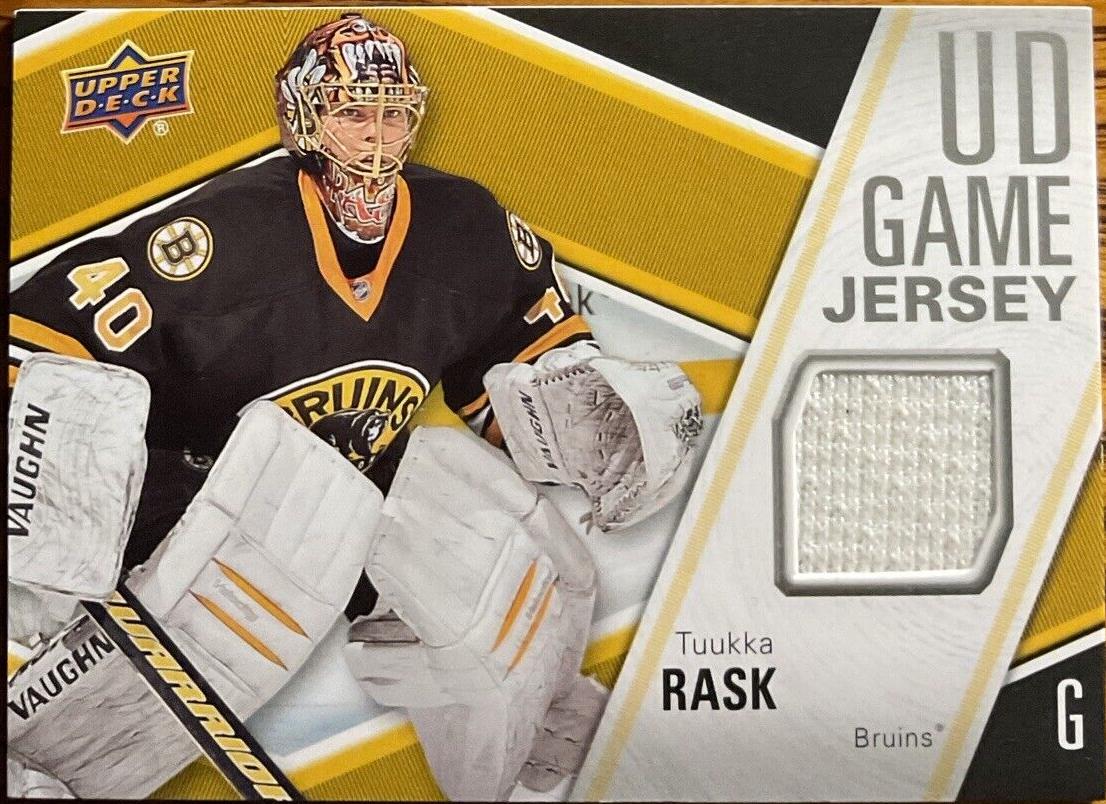 Tuukka Rask #GJ-TR Hockey Cards 2011 Upper Deck UD Game Jersey