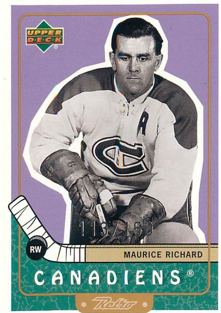 Maurice Richard #84 1999 Upper Deck Retro Hockey