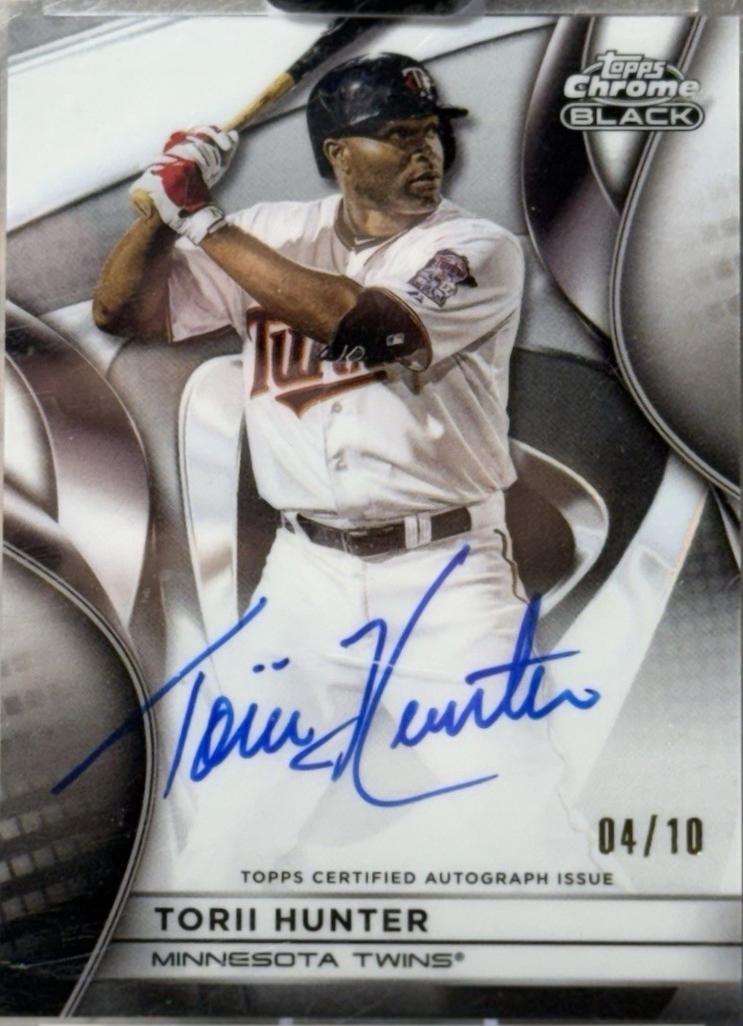 Torii Hunter [White Refractor] #CBA-TH Prices | 2025 Topps Chrome Black ...