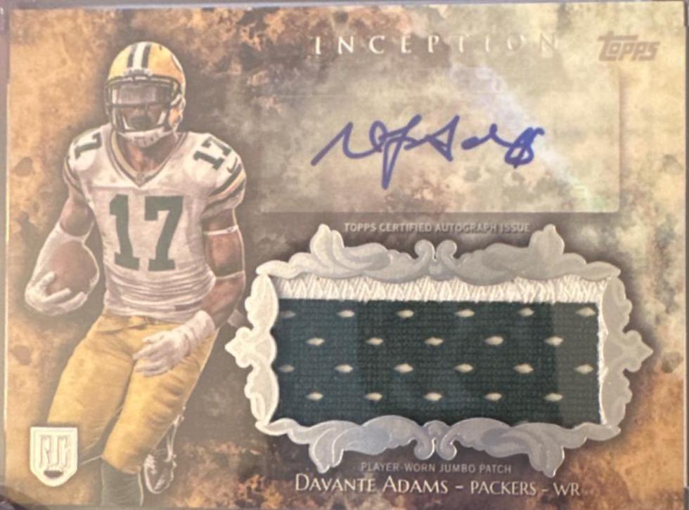 Davante Adams #IAJP-DA Football Cards 2014 Topps Inception Rookie Jumbo Patch Autographs