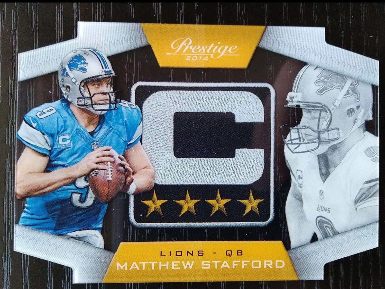 Matthew Stafford #8 Football Cards 2014 Panini Prestige Captains