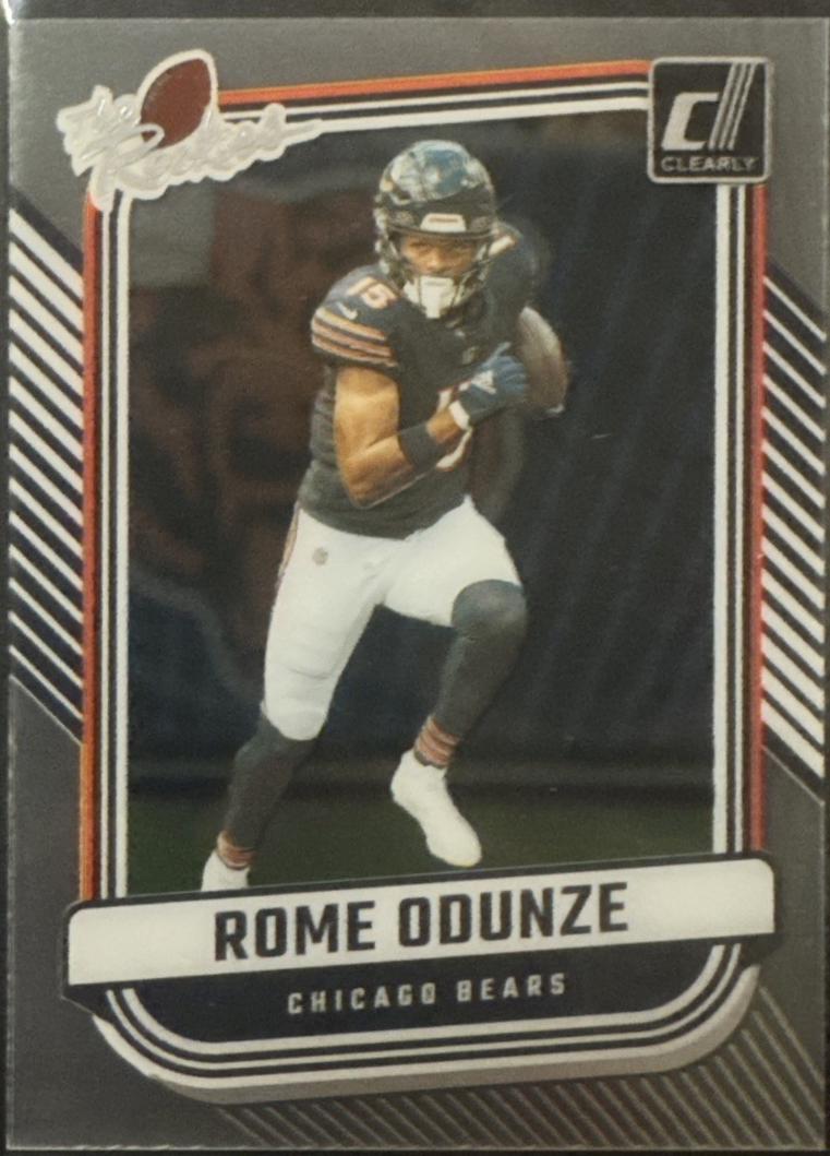 Rome Odunze #11 Football Cards 2024 Clearly Donruss The Rookies