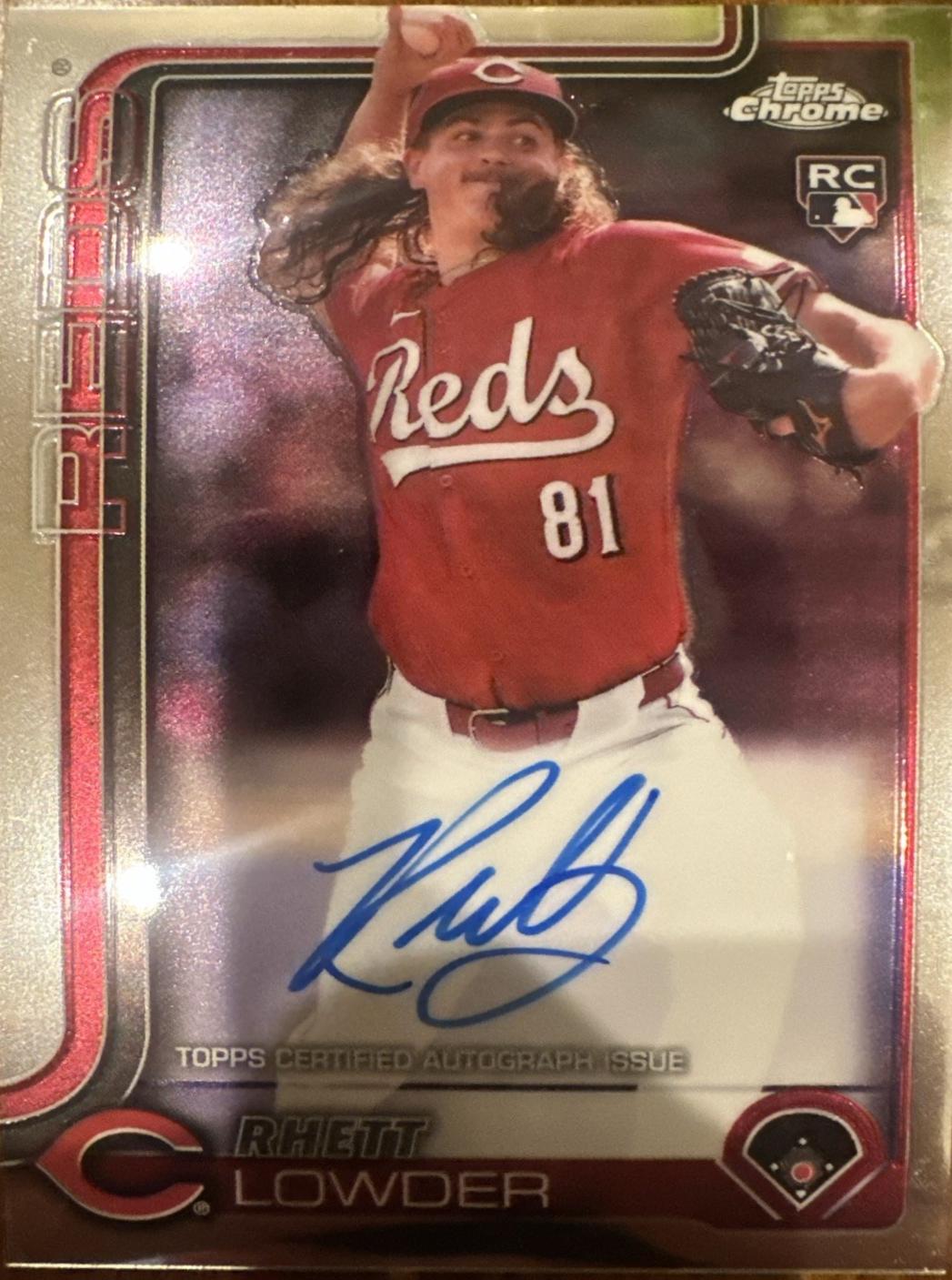 Rhett Lowder #RA-RL Prices | 2025 Topps Chrome Rookie Autograph