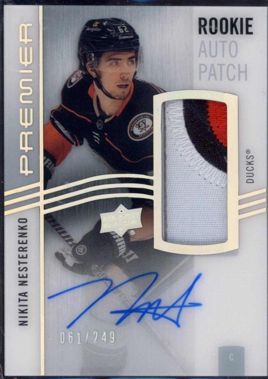 Nikita Nesterenko #AR-NN 2023 Upper Deck Premier Acetate Rookie Auto Patch Hockey