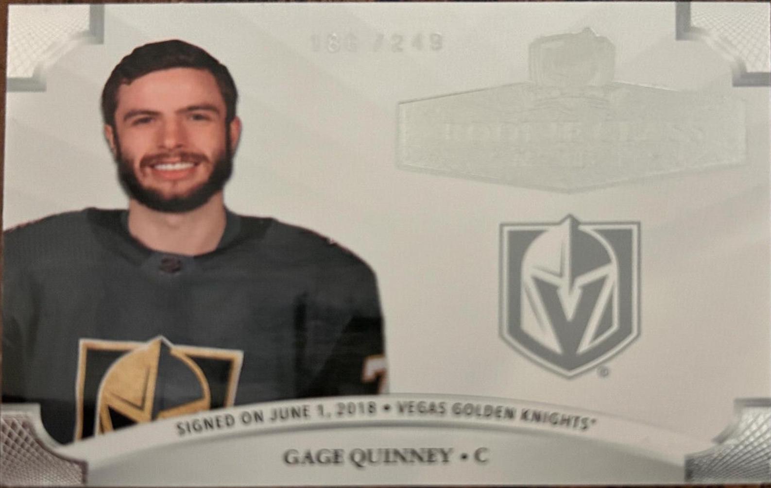 Gage Quinney #2020-GQ Hockey Cards 2020 Upper Deck The Cup Rookie Class of 2021