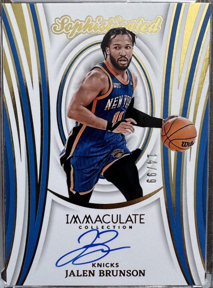 Jalen Brunson #23 Basketball Cards 2023 Panini Immaculate Sophisticated Signatures