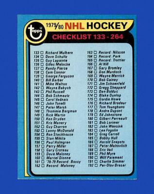 Checklist 133-264 #237 Hockey Cards 1979 Topps