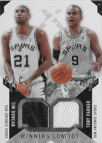 Tim Duncan / Tony Parker #WC-DP Basketball Cards 2004 Spx Winning Combos